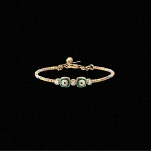 14 Ayar Altın Göz Motifli Çocuk Kelepçesi