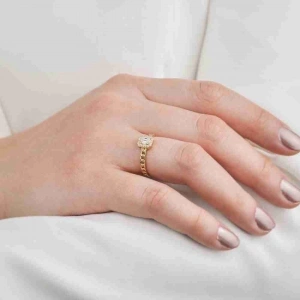 14 Ayar Altın Gurmet Baget Yüzük