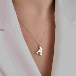 14 Ayar Altın Harfli Kolye