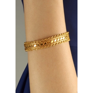 Altın Pullu Halat Bileklik