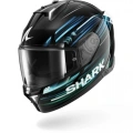 SHARK SKWAL İ3 LIGHT-BLUR SİYAH-KIRMIZI-MAVİ KAPALI KASK (LEDLİ MODEL)