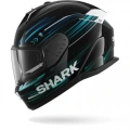 SHARK SKWAL İ3 LIGHT-BLUR SİYAH-KIRMIZI-MAVİ KAPALI KASK (LEDLİ MODEL)