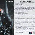 SHARK D-SKWAL 3 SIZLAR GRİ-SİYAH-BEYAZ KAPALI KASK (PINLOCK HEDİYELİDİR)