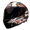 AXXIS DRAKEN BAKER SİYAH-GRİ-KIRMIZI FULLFACE KASK (SİYAH+ŞEFFAF CAMLI)