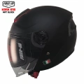 FREE-M 618 YARIM KASK MAT SİYAH(GÜNEŞ VİZÖRLÜ)