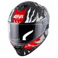 GIVI 50.X SHARKBITE MAT SİYAH-BEYAZ-KIRMIZI KAPALI KASK