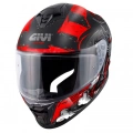 GIVI 50.X WILD MAT SİYAH-KIRMIZI KAPALI KASK