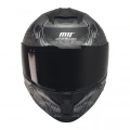 KUZEYMOTOR MTS X340 COLDY FULLFACE KASK MAT SİYAH-GRİ (SİYAH CAMLI)