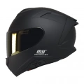 KUZEYMOTOR MTS X340 FULLFACE KASK MAT SİYAH (GOLD CAMLI)