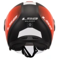 LS2 CLASSY DISKO MAT SİYAH-KIRMIZI-BEYAZ KASK (GÜNEŞ VİZÖRLÜ)