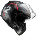 LS2 RAPID 2 CIRCLE MAT TITANIUM-TURUNCU KASK