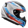 LS2 RAPID 2 HYPER BEYAZ-MAVİ-KIRMIZI KAPALI KASK