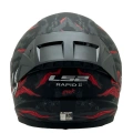 LS2 RAPID 2 RACE KAIJU MAT SİYAH-KIRMIZI KASK(SİYAH+ŞEFFAF CAM+SPOILER)