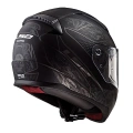 LS2 RAPID CRYPT MAT SİYAH-GOLD KASK (IRIDIUM SARI+BEYAZ CAM)