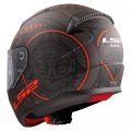 LS2 RAPID TAKAROA MAT SİYAH-KIRMIZI KASK