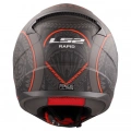 LS2 RAPID TAKAROA MAT SİYAH-KIRMIZI KASK