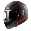 LS2 RAPID TAKAROA MAT SİYAH-KIRMIZI KASK