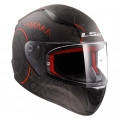 LS2 RAPID TAKAROA MAT SİYAH-KIRMIZI KASK