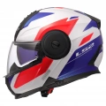 LS2 SCOPE 2 DURIA BEYAZ-MAVİ-KIRMIZI ÇENE AÇILIR KASK