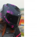 LS2 STORM 2 BURST MAT SİYAH-PEMBE KASK