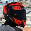 LS2 STORM 2 TRACKER SİYAH-KIRMIZI KASK (SİYAH+ŞEFFAF CAMLI)