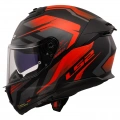 LS2 STREAM 2 FURY MAT SİYAH-GRİ-KIRMIZI KASK