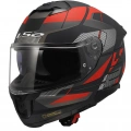 LS2 STREAM 2 ROAD MAT SİYAH-TITANIUM-KIRMIZI KASK