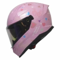 M-910 LADY STORA GÜNEŞ VİZÖRLÜ PEMBE KASK (GÖKKUŞAĞI CAMLI)