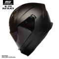 MTS M-910 MAT SİYAH GÜNEŞ VİZÖRLÜ KASK (SİYAH CAMLI)