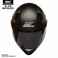 MTS M-910 MAT SİYAH GÜNEŞ VİZÖRLÜ KASK (SİYAH CAMLI)