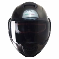 MTS 969 ÇENE AÇILIR MODÜLER KASK JEANS (SİYAH CAMLI+GÜNEŞ VİZÖRLÜ)