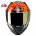 MTS M-201 LİZZARD ORANGE GÜNEŞ VİZÖRLÜ KASK (SARI CAMLI)
