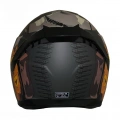 MTS M-910 MAT SİYAH-GRİ-SARI GÜNEŞ VİZÖRLÜ KASK (GRİ CAMLI)