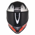 MTS M-910 STARLİNE MAT SİYAH-KIRMIZI GÜNEŞ VİZÖRLÜ KASK (SİYAH CAMLI)