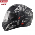 SCOYCO FF-868 SPACE MAT SİYAH-GRİ ÇENE AÇILIR GÜNEŞ VİZÖRLÜ KASK
