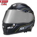 SCOYCO FF-871 CYBER MAT SİYAH-GRİ GÜNEŞ VİZÖRLÜ KAPALI KASK (GRİ CAMLI)