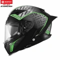 SCOYCO FF-871 EXORCISM SİYAH-YEŞİL GÜNEŞ VİZÖRLÜ KAPALI KASK