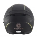 SCOYCO OF-669 CAVALRY MAT SİYAH-NEON YARIM KASK (GÜNEŞ VİZÖRLÜ)