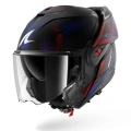 SHARK OXO SPEED-TECH MAT MAVİ-KIRMIZI MODÜLER KASK (RENKLİ CAM VE PINLOCK HEDİYELİDİR)