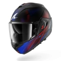 SHARK OXO SPEED-TECH MAT MAVİ-KIRMIZI MODÜLER KASK (RENKLİ CAM VE PINLOCK HEDİYELİDİR)