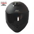 X340 MAT CARBON KAPALI MODEL KASK (SİYAH CAMLI+GÜNEŞ VİZÖRLÜ)