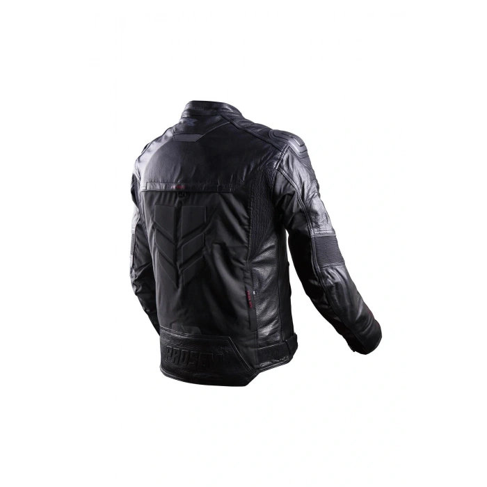 FALCON 4 MEVSİM SİYAH DERİ MOTOSİKLET MONT