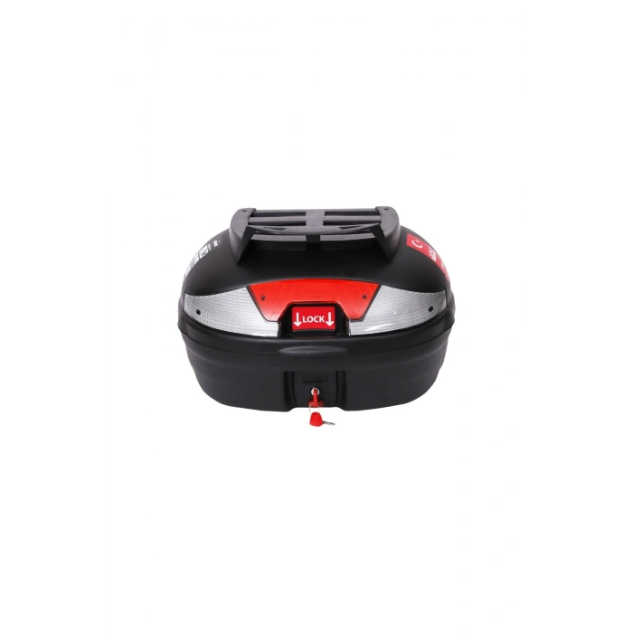 Motosiklet Çantası Arka Motosiklet Bagajı Kargo Taşıma Aparatlı Sırt Dayamalı CV46 Siyah