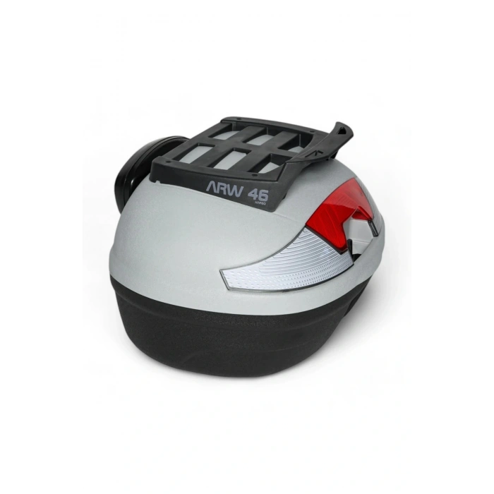 Motosiklet Çantası Arka Motosiklet Bagajı Kargo Taşıma Aparatlı Sırt Dayamalı CV46 Gri