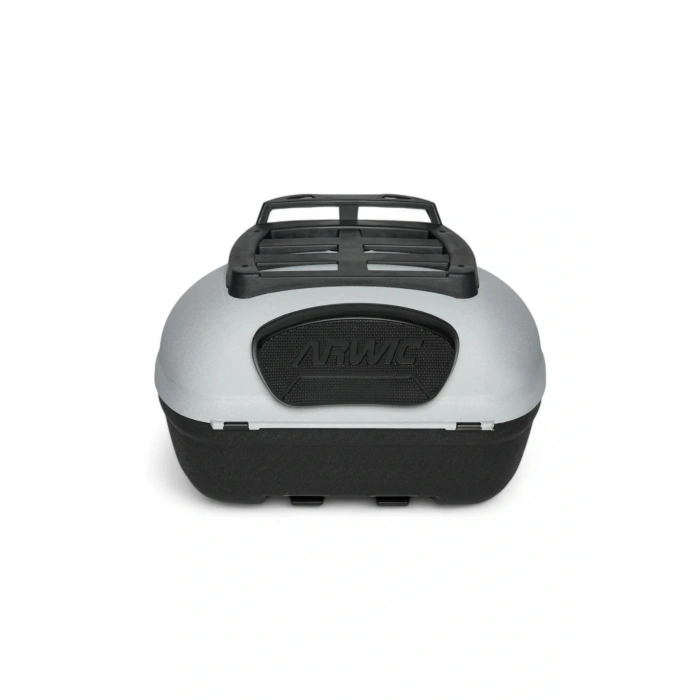 Motosiklet Çantası Arka Motosiklet Bagajı Kargo Taşıma Aparatlı Sırt Dayamalı CV46 Gri