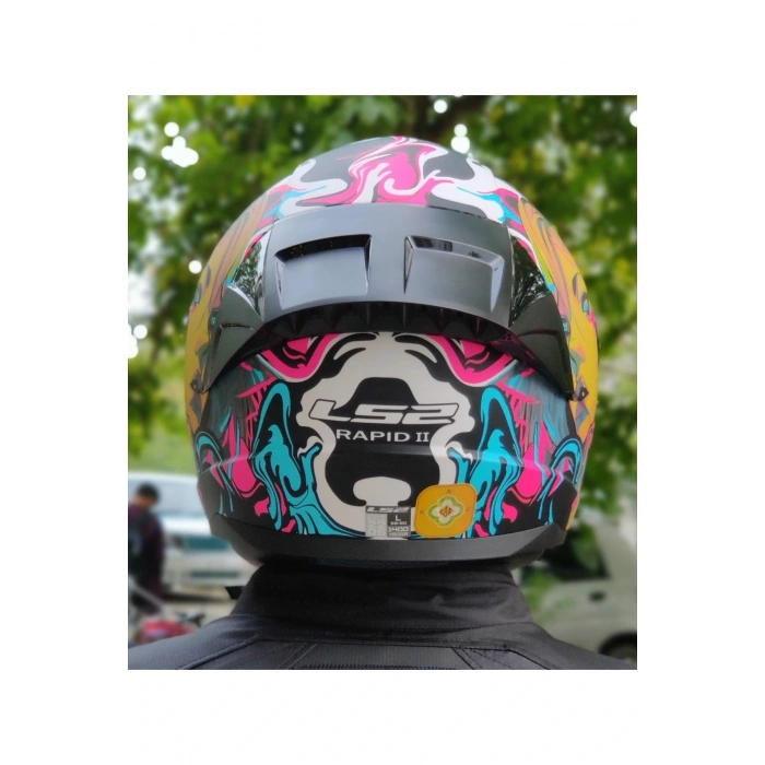 Rapıd 2 Race Cyberg Mat Mor Fullface Motosiklet Kaskı Siyah Camlı