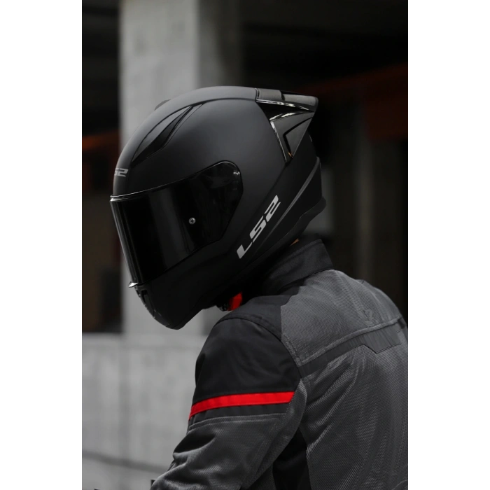 RAPID 2 RACE MAT SİYAH KASK ÇİFT CAMLI+SPOILER