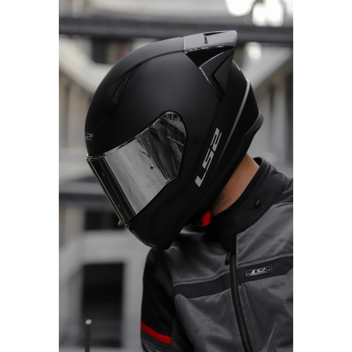 RAPID 2 RACE MAT SİYAH KASK ŞEFFAF+RENKLİ CAMLI+SPOILER