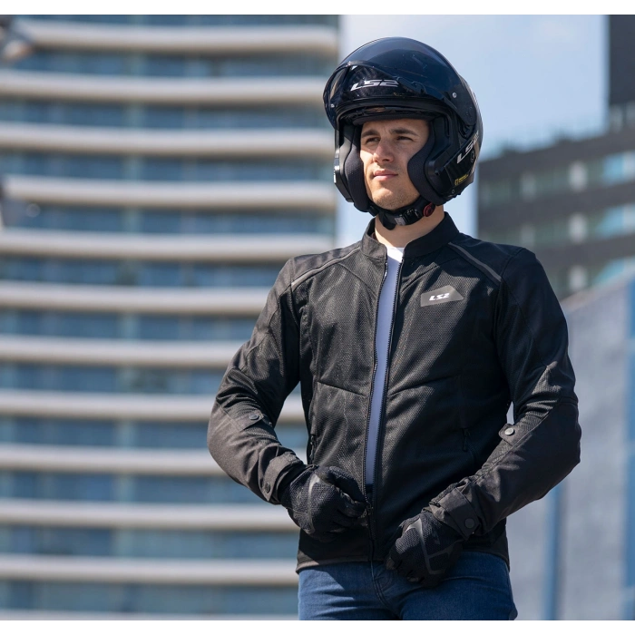 LS2 BREEZE YAZLIK FİLELİ MONT SİYAH