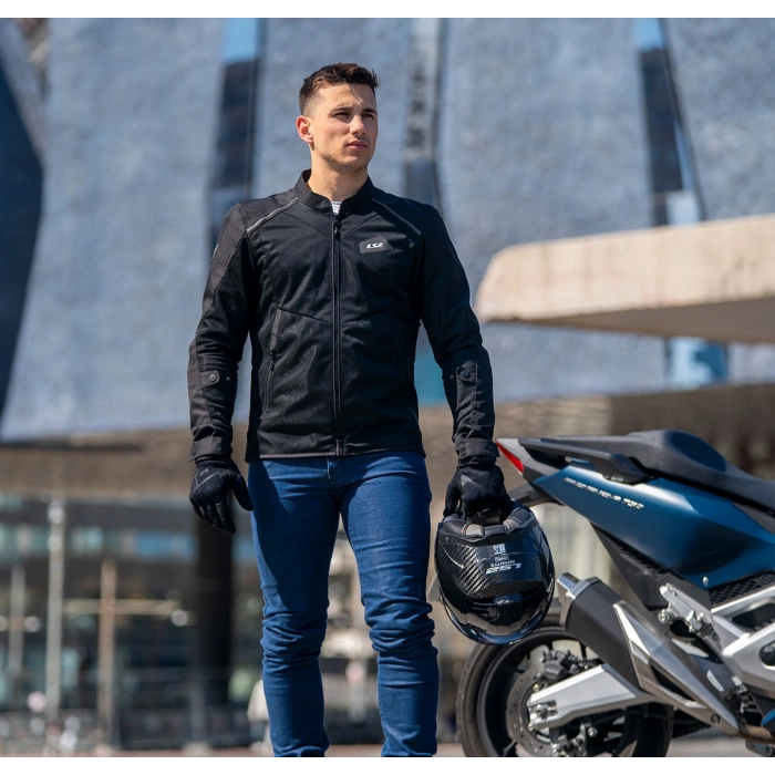 LS2 BREEZE YAZLIK FİLELİ MONT SİYAH